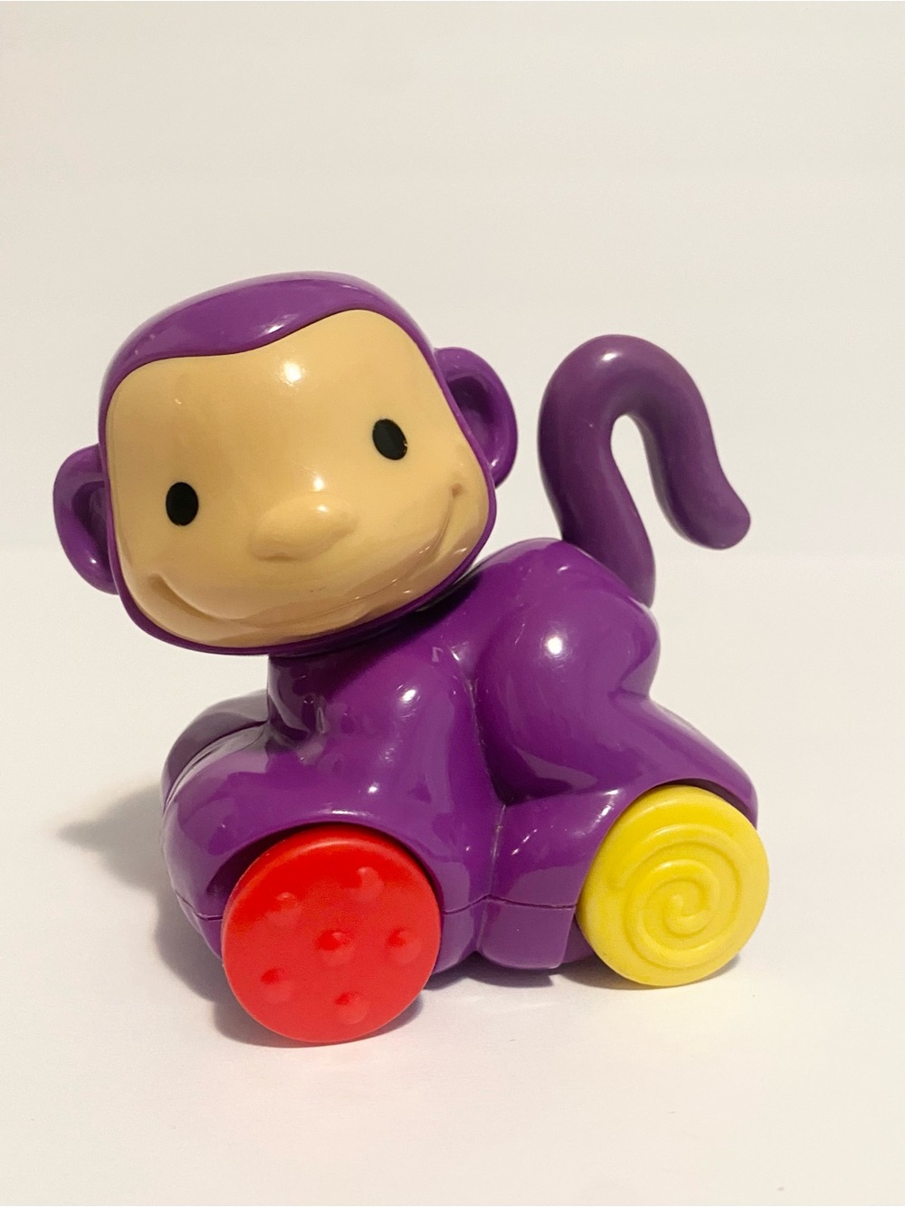 Fisher Price Amazing Animals Purple Monkey Car Vintage Kids Toddler Chunky Toy